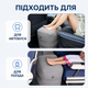 Портативна надувна подушка для подорожей, підставка для ніг, 3 рівні висоти, для літака, автобусу, сірий колір - зображення 5