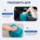 Портативная надувная подушка для путешествий, подставка для ног, 3 уровня высоты, для самолета, автобуса, голубой цвет - изображение 6