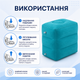Портативная надувная подушка для путешествий, подставка для ног, 3 уровня высоты, для самолета, автобуса, голубой цвет - изображение 8