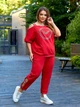 Женский костюм повседневный красный 56-58 р2322А.123 - изображение 5