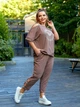 Женский костюм повседневный мокко 48-50 р2322А.123 - изображение 2