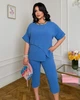 Женский костюм блуза и капри джинсовый 48-50 р844.4447 - изображение 2