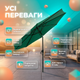Садова парасоля 3х3м складана з UV-захистом 8 спиць стійка з нахилом від сонця для кафе саду дачі зелена - зображення 2