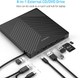 Внешний оптический привод CD/DVD ORIGBELIE USB 3.0 Type-C: CD-RW/DVD-ROM, Hub 8-в-1 (4xUSB, SD/TF), для Mac/Windows/Linux - изображение 4
