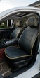 Авточехлы на BMW E 39 Auto Style экокожа черные+желтый кант - изображение 1