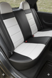 Авточехлы на Skoda Octavia Tour (CZ) Auto Style пилот кожзам черно белый - изображение 2