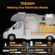 Акумуляторна батарея ECO-WORTHY LiFePO4 12.8V 280Ah 3584Wh з Bluetooth, BMS 200A, літій-залізо-фосфатна для інвертора, ДБЖ, сонячних систем - зображення 6