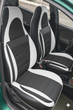 Авточехлы на Moskvich 426 Auto Style пилот СПОРТ+ кожзам + ткань черно белый - изображение 2