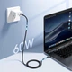 Дата кабель USB-C to USB-C 1.2m 60W braided black Choetech (XCC-1014) - изображение 2
