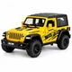 Машинка Jeep Wrangler Rubicon моделька іграшка металева колекційна 15 см Жовтий (8702147) - зображення 1