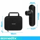 Перкуссионный массажер Isomedix Mini Gun 27311, аккумуляторный, 4 насадки, 5 режимов, с кейсом - изображение 7