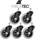 Колеса для офисного кресла Malatec 22077, комплект 5 шт, бесшумные, на подшипниках, 12×3.5×1.1 см - изображение 3