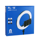 Кільцева лампа OEM Fill Light 45 см 3200-5500K з кріпленням для телефона та фотоапарата чорна - зображення 2