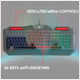 Ігровий комплект 3 в 1 Fantech P31 Клавіатура 104 кнопки Миша 8000 DPI Килимок Чорний - зображення 8