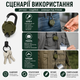 Набор 2 шт. выдвижной держатель с карабином, стальной трос 60 см, для ключей, снаряжения, белый ретрактор - изображение 5