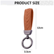 Брелок для ключей Leather Luxury Коричневый PU-кожа с кольцом и быстросъёмными кольцами - изображение 8