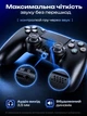 Геймпад джойстик PS4 Bluetooth беспроводной геймерский контроллер с двойной вибрацией для ПК Android iOS смартфона планшета приставки Smart TV Windows с аккумулятором сенсорной панелью LED аудио 3.5 мм USB дата кабелем комплект + флаг Украины AD05 870 - изображение 5