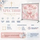 Баннер на крещение девочки с большими крыльями ангела и розовым бантом 160х160см, №48005 - изображение 4