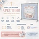 Баннер для фотозоны Крещение с крыльями ангела, купелью и золотыми ветками 160х160см, №48007 - изображение 4