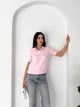 Жіноче поло з ґудзиками, Рожевий, one size 7125 - зображення 1