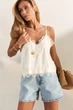 Майка сатинова з мереживом TP005 2605245782110 L/XL Молочний - изображение 6