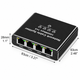 RJ45 разветвитель MZX 1x4 1000Mbps черный сетевой LAN адаптер сплиттер для интернет-кабелей Cat5e Cat6 Cat7 Cat8 - изображение 5
