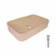 Раковина накладная Qtap Tern 610x350x135 мм, Beige, прямоугольная, с донным клапаном QTTER188SB49790 - изображение 1