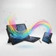 Цветной графический планшет LCD-планшет для рисования Writing Tablet 12 дюймов Черный - изображение 6