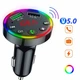 Автомобильный Bluetooth FM-трансмиттер 2 USB 3.1A зарядка для авто CTC-109 LED дисплей RGB подсветка - изображение 3