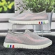 Мокасины женские Ok Shoes серые с розовым текстильные сетка 41р (26 см) 8461 - изображение 3