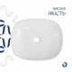 Раковина накладная Qtap Aquarius с донным клапаном, прямоугольная, цвет мрамор (SD00055906) - изображение 4