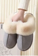 Slippers Женские домашние тапочки с мехом 38–39— тёплые, мягкие, закрытые тапочки для дома , серые KT8003842 - изображение 4