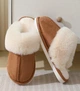 Slippers Женские домашние тапочки с мехом 38–39— тёплые, мягкие, закрытые тапочки для дома, коричневые KT8003812 - изображение 4