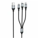 Кабель USB 3 в 1 Lightning Micro-USB Type-C 1м 2,4А HOCO X102 черный для зарядки и передачи данных - изображение 3