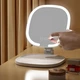 Косметическое зеркало J01 с LED подсветкой настольное складное для макияжа - изображение 8
