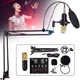 Микрофон студийный конденсаторный Music M-800 с поп фильтром стойкой и ветрозащитой черный золотой - изображение 2