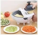 Овочерізка багатофункціональна Basket Vegetable Cutter з контейнером, кухонна тертка з насадками для нарізання овочів - зображення 6