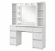 Туалетный столик с подсветкой, розеткой и полками в белом Markson MS651, 120*160*40см - изображение 1