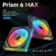 Вентилятор TZMRIT PRISM 6MAX 120mm для ПК з ефектом нескінченного дзеркала, ARGB-підсвітка, PWM-керування тихий та потужний - зображення 4