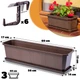 Doniczka balkonowa z uchwytami Kadax Oste 60 cm 3 szt Brązowa (K8225) (5903699475171) - obraz 2
