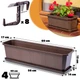 Doniczka balkonowa z uchwytami Kadax Oste 60 cm 4 szt Brązowa (K8226) (5903699475188) - obraz 2