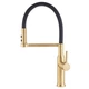 Смеситель для кухни с гибким изливом Mixxus Premium PULL 017 BRUSHED GOLD REFL.BLACK MI8280 матовое золото - изображение 1