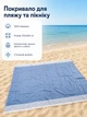 Покрывало подстилка на пляж пикник Breeze Blue пляжный плед мягкий для пляжа моря пикника большой 170х200 см хлопок - изображение 2