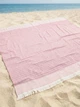 Покрывало подстилка на пляж большая Breeze Pink пляжные коврики для загара на пляже 170х200 см - изображение 5