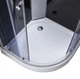 Душевой бокс Lidz Tani SB100x100.SAT.LOW.GR, низкий, стекло тонированное 4 мм + стенки (LTSB100100SATLOWGR) - изображение 4