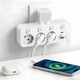 Мережевий фільтр-розгалужувач J24U з нічником 0256/МК, 3 розетки + USB + Type-C Білий - зображення 3
