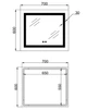 Зеркало Lidz Kubis (KU1) 600х700 мм, прямоугольное, с LED-подсветкой Touch LDKU60070049285 - изображение 7