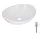 Раковина накладная Qtap Dove, Marble, овальная, с донным клапаном QTDOV188SB49785 - изображение 1