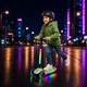 Самокат трехколесный "Kick`n`roll" X2P складной с подсветкой Зеленый (i7-195001) - изображение 1