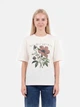 Футболка хлопковая оверсайз женская Vero Moda 10347620 S Snow White/Flower (5715872806500) - изображение 1